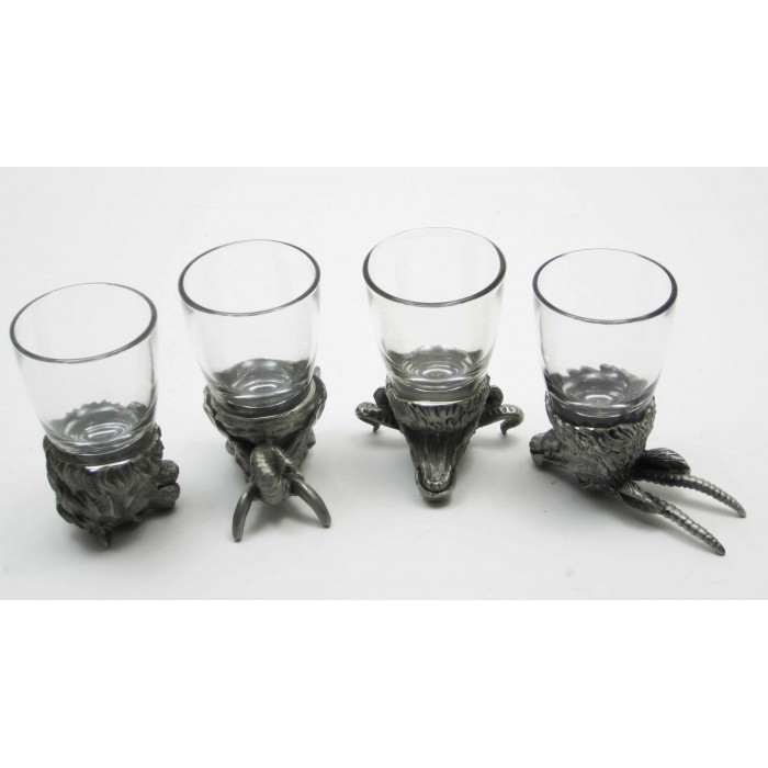 Набор охотника 4 рюмки Африканское сафари