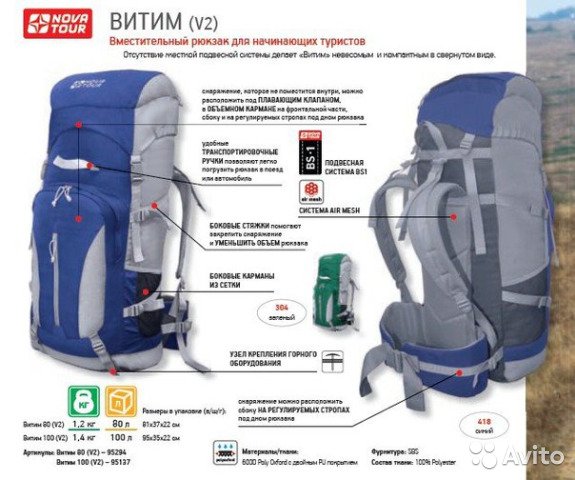 Рюкзак Витим 80, NEW