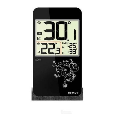 Термометр (р/датч., стиль IPone, черный) цифровой