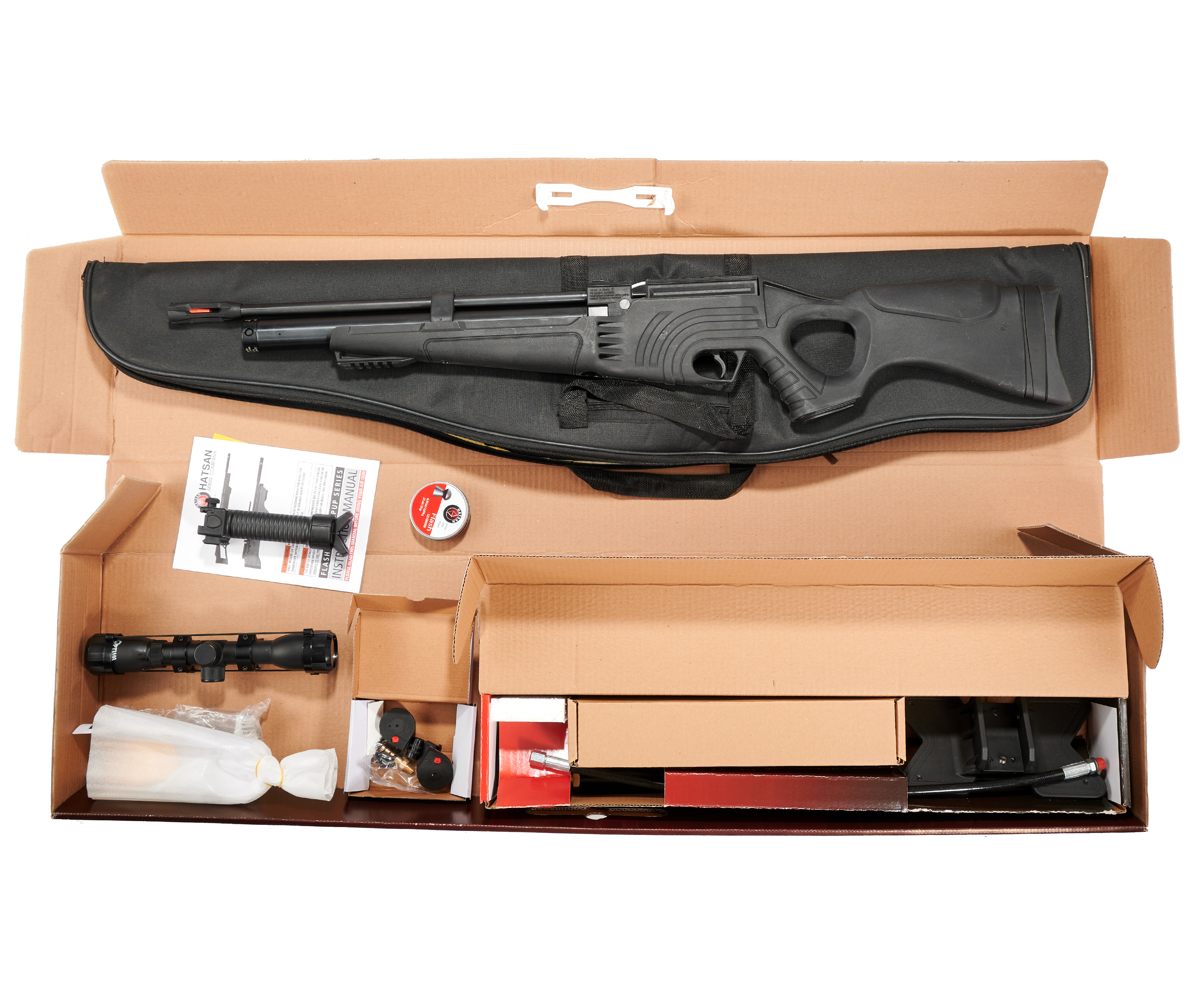 Винтовка пневматическая Flash 101Set, к.6,35мм (PCP, насос, приц., сошки, модер., чехол),