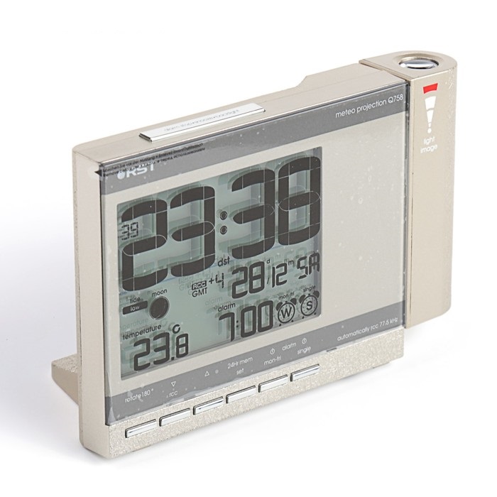 Часы проекционные цвет шампань