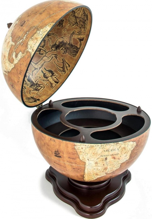 Глобус-бар настольный "Галилео" цвет орех