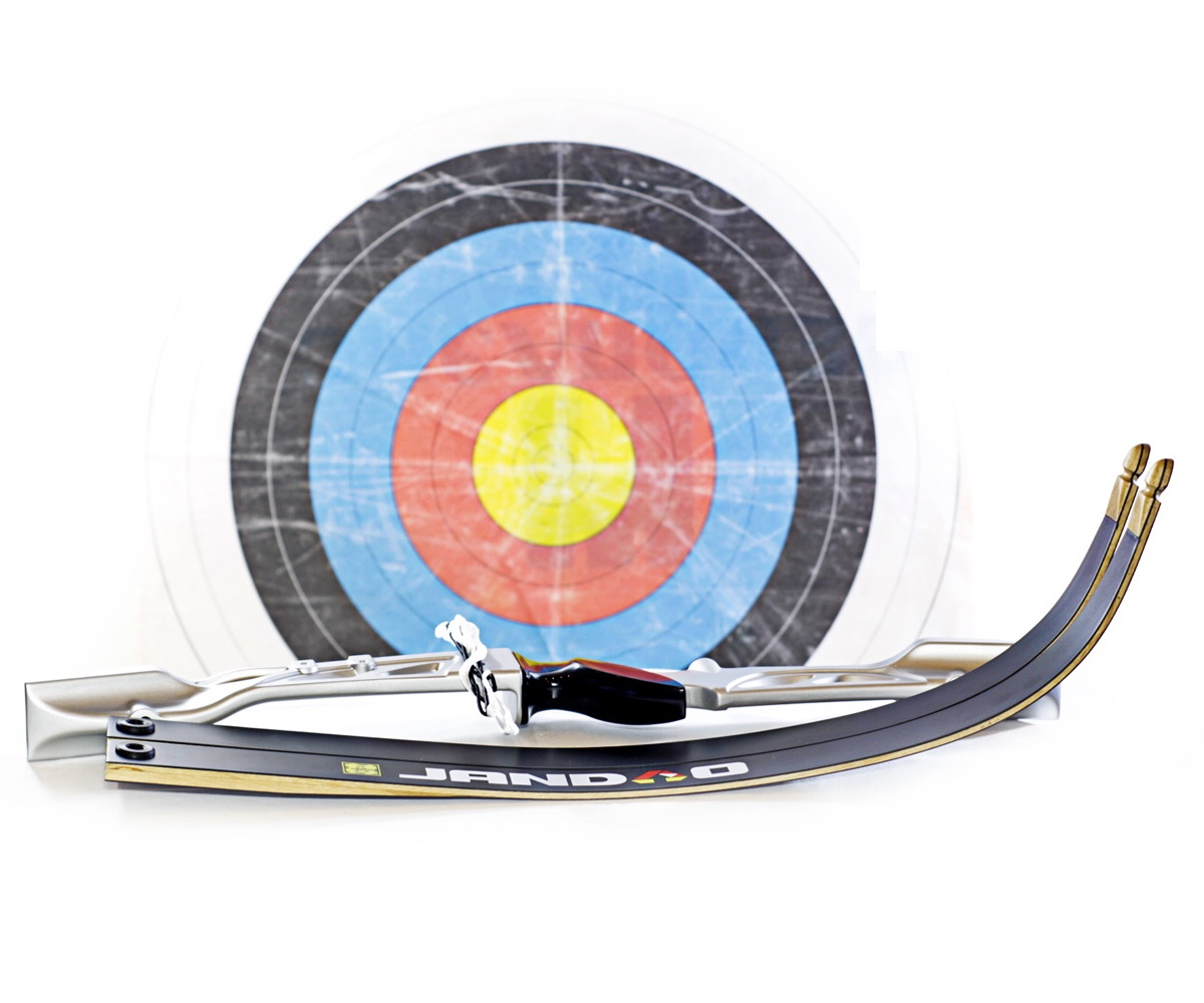 Лук рекурсивный (Олимпик) 68" 38# (серебристая рукоять, чёрные плечи)