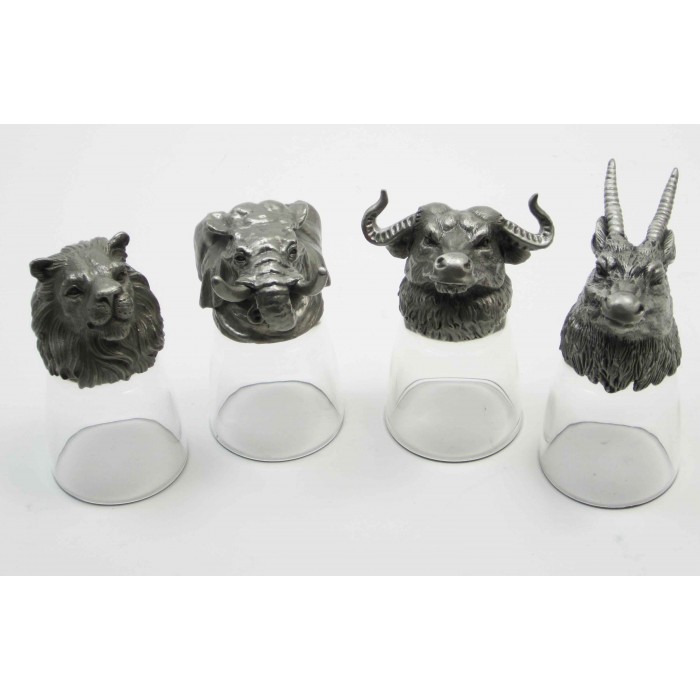 Набор охотника 4 рюмки Африканское сафари