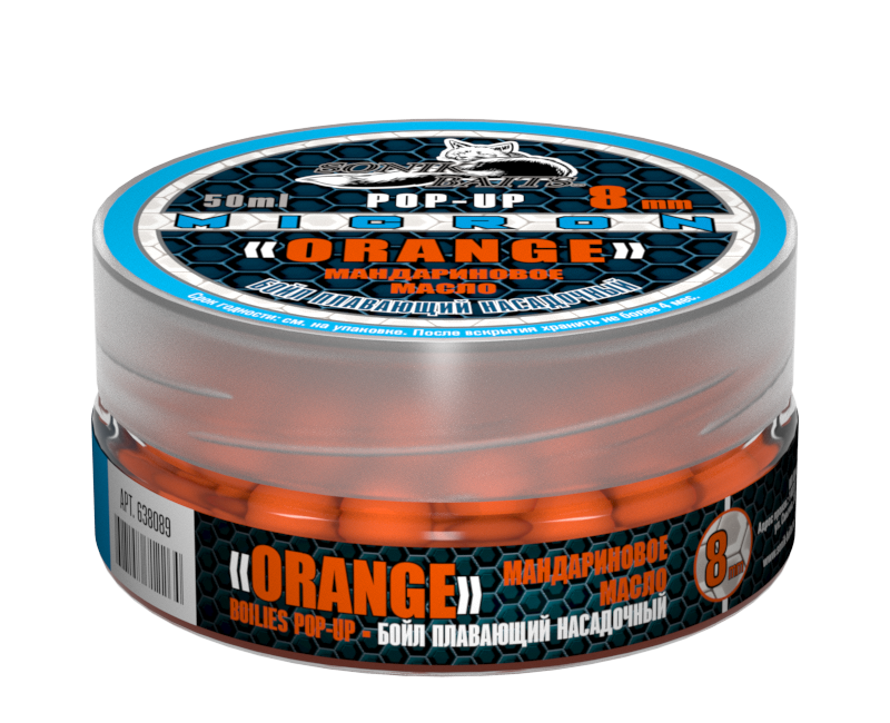 Бойлы плавающие Baits Pop-Up 8 мм Orange (Мандариновое масло)