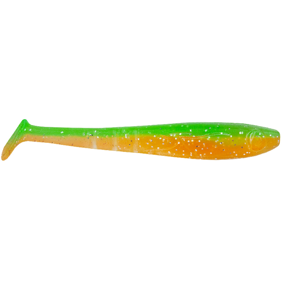 Виброхвост Siddy 6", 4шт, 02 Green-Orange